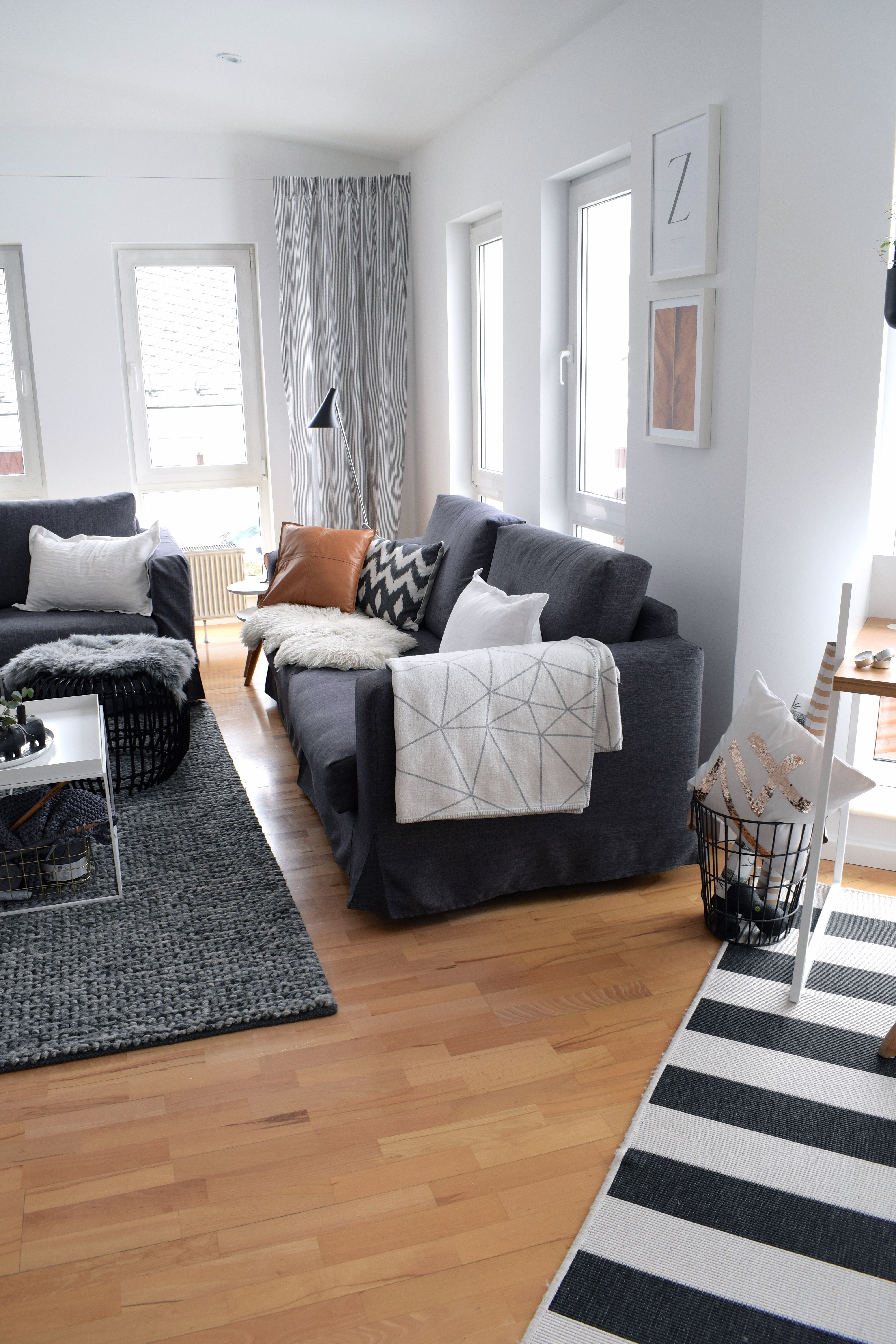 Wohnzimmer Deko Schwarz Weiss